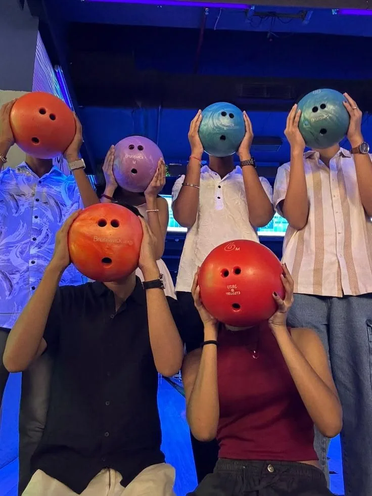 A group at a bowling night