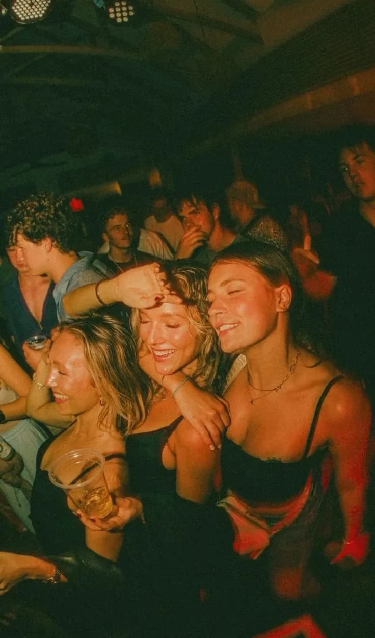 A group enjoying a night out